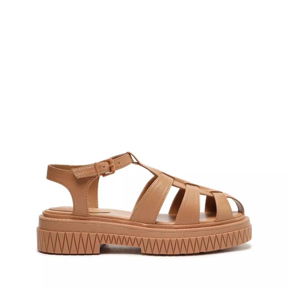 SCHUTZ Tan Chunky Platform Sandals